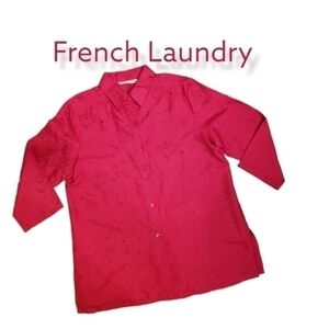 French Laundry ladies red blouse